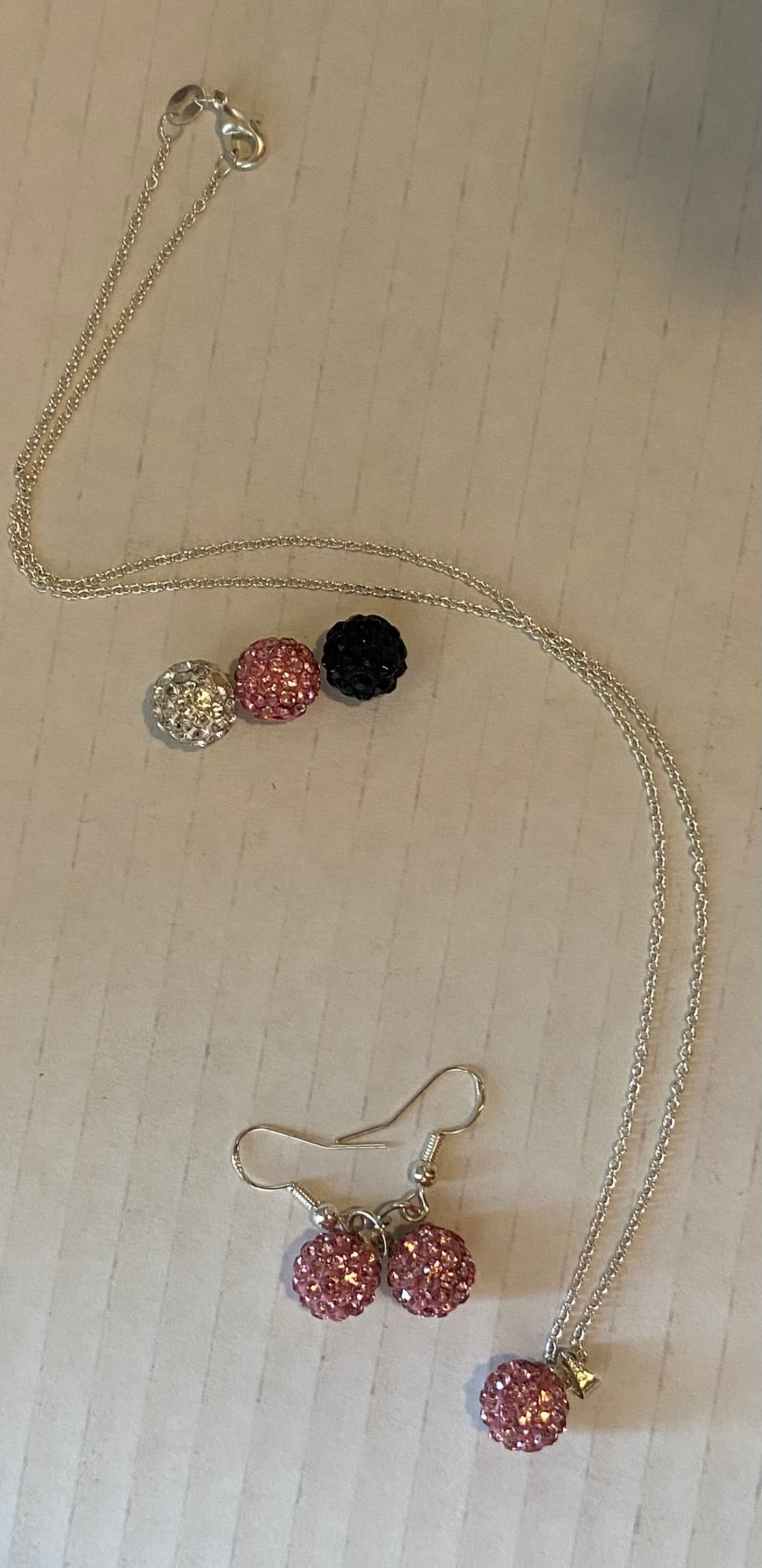 Watch, bracelet, necklace & earrings set Glamorous Charmz