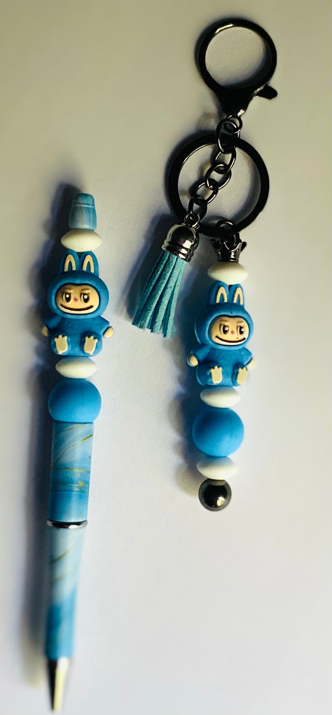 Labubu ink pen and keychain / bag charm set Glamorous Charmz